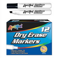 12 Pack Dry Erase Markers - Black - USA Made
